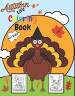 Autumn Life Coloring Book for Kids