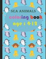 Sea aniimals coloring book age