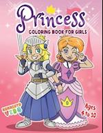 Princess Coloring Book for Girls: Confident, Brave, Beautiful & Inspirational Princesses for ages 4 - 10 