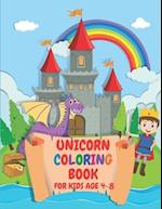Unicorn Coloring Book for kids Age 4-8