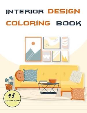 Interior design coloring book