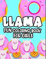 Llama Fun Coloring Book For Girls