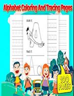 Alphabet coloring and tracing pages