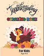 happy thanksgiving coloring book for kids age 4-8