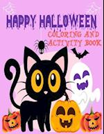 Happy halloween coloring and activity book