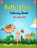 Butterflies Coloring Book For Cute Girl