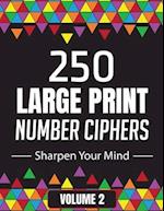 250 Large Print Number Ciphers Book to Sharpen Your Mind