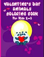 Valentine's Day Animals Coloring Book For Kids