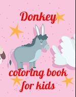 Donkey coloring book for kids