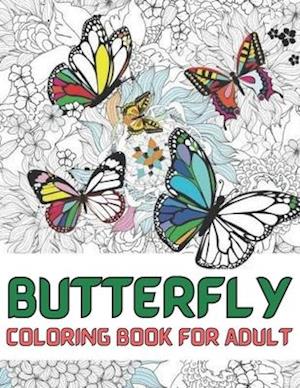 Butterfly coloring book for adult