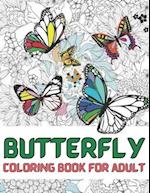 Butterfly coloring book for adult