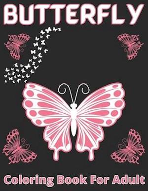 Butterfly coloring book for adult