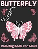 Butterfly coloring book for adult