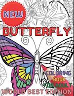 New Butterfly coloring book for adult worlds best edition