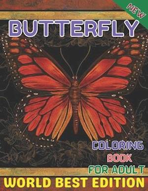 New Butterfly coloring book for adult worlds best edition