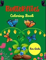 Butterflies Coloring Book For Girls