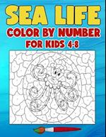 Sea Life Color By Number for Kids 4-8