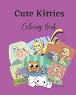 Cute Kitties Coloring book For Girls