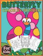 Butterfly color by number for kids