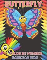 Butterfly color by number book for kids