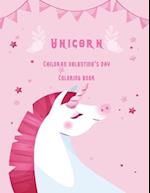 Unicorn Children valentine's day coloring book