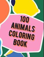 100 Animals Coloring Book