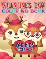 Valentine's day coloring book for kids ages 4-8