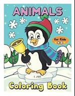 animals for kids 4-8 coloring book