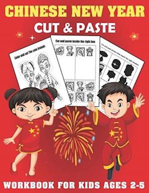 Chinese New year Cut And Past Workbook For Kids Ages 2-5