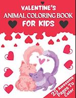 Valentine's Animal Coloring Book for Kids