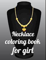 Necklace coloring book for girl