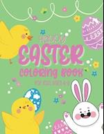 Happy Easter Coloring Book For Kids Ages 4-8