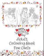 Happy Valentines Day Adult Coloring Book For Girls