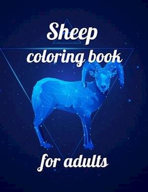 Sheep coloring book for adults