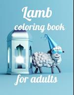 Lamb coloring book for adults