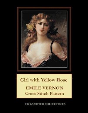 Girl with Yellow Rose : Emile Vernon Cross Stitch Pattern