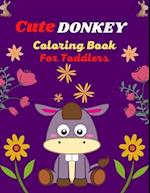 Cute DONKEY Coloring Book For Toddlers