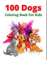 100 Dogs Coloring Book For Kids