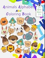Animals Alphabet Abc Coloring Book for Kids Ages 2-4