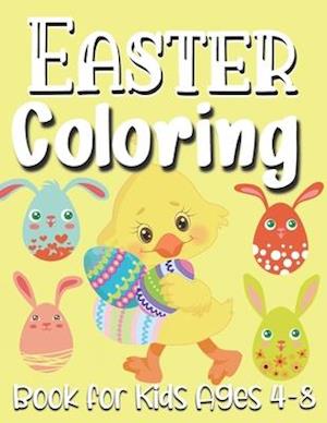 Easter Coloring Book For Kids Ages 4-8