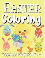 Easter Coloring Book For Kids Ages 4-8