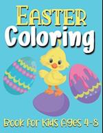 Easter Coloring Book For Kids Ages 4-8