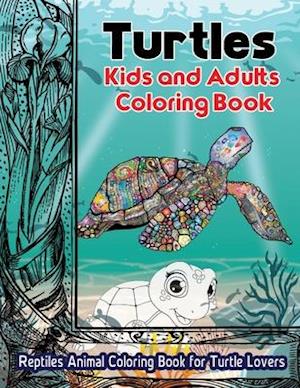 Turtles Kids and Adults Coloring Book