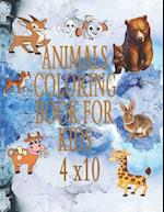 Animals Coloring Book For Kids 4x10