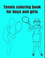 Tennis coloring book for boys and girls