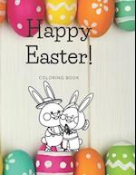 Happy Easter coloring book