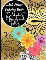 Adult Flower Coloring Book