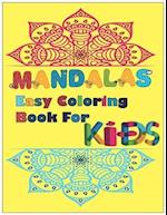 Mandala Easy Coloring Book for Kids