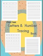 Preschool letters and number tracing book