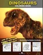 Dinosaurs Coloring book with realistic designs